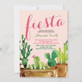 Invitation Baby shower Succulente Cactus Fiesta (Devant)