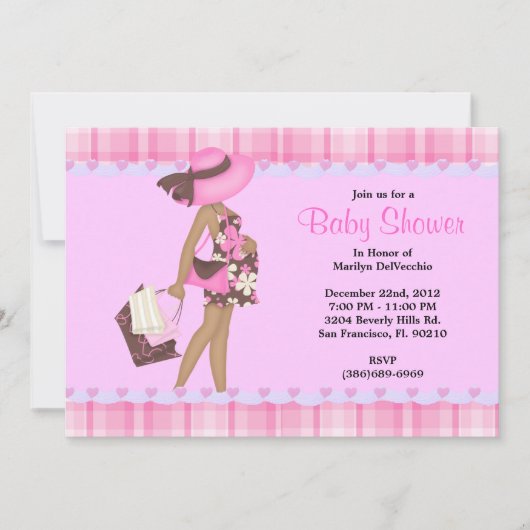 Invitation Baby shower sucré (Devant)