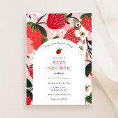 Invitation Baby shower sucré à la fraise