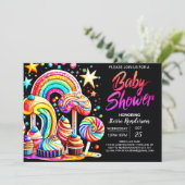 Invitation Baby shower sucré Candy (Debout devant)