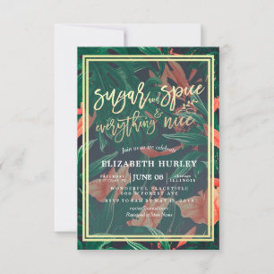 Invitation Baby shower Sucre & Épices & Tout Nice Fleur