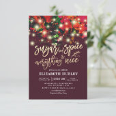 Invitation Baby shower Sucre & Épices & Tout Nice Fleur (Debout devant)