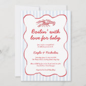 Invitation Baby shower sud de l'ébullition de la langouste (Devant)
