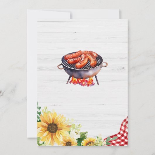 Invitation Baby shower Sunflower BBQ (Dos)
