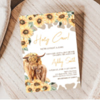 Baby shower Sunflower Highland Cow