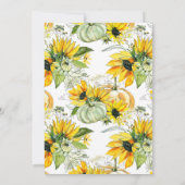 Invitation Baby shower SunFlowers et Boho (Dos)