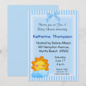 Invitation Baby shower Sunshine (Devant / Derrière)