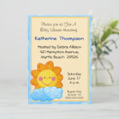 Invitation Baby shower Sunshine (Debout devant)
