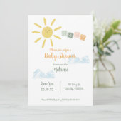 Invitation Baby shower Sunshine (Debout devant)
