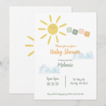 Invitation Baby shower Sunshine
