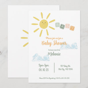 Invitation Baby shower Sunshine