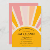 Invitation Baby shower Sunshine (Devant / Derrière)