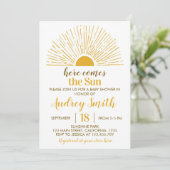 Invitation Baby shower Sunshine (Debout devant)