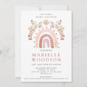 Invitation Baby shower Sunshine Arc-en-ciel Boho (Devant)