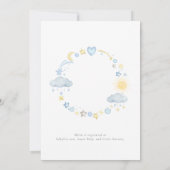 Invitation Baby shower Sunshine Blue Boho Rainbow Boy (Dos)