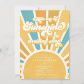 Invitation Baby Shower Sunshine Bohème Rétro Jaune Sunshine (Devant)