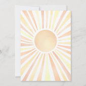 Invitation Baby Shower Sunshine Boho Bébé (Dos)