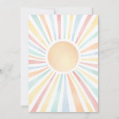 Invitation Baby Shower Sunshine Boho Bébé (Dos)