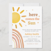 Invitation Baby shower Sunshine Boho Retro (Devant)