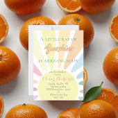 Invitation Baby shower Sunshine Boho Retro Baby shower rose