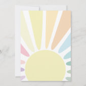 Invitation Baby shower Sunshine Boho Retro Baby shower rose (Dos)