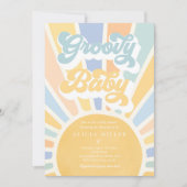 Invitation Baby shower Sunshine Boho Retro super pour bébé (Devant)