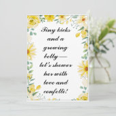 Invitation Baby shower Sunshine | Flux jaune modif (Debout devant)