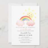 Invitation Baby shower Sunshine & Rainbow (Devant)