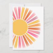 Invitation Baby shower Sunshine, Un Petit Rayon (Dos)