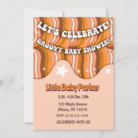 Invitation Baby shower super (Devant)