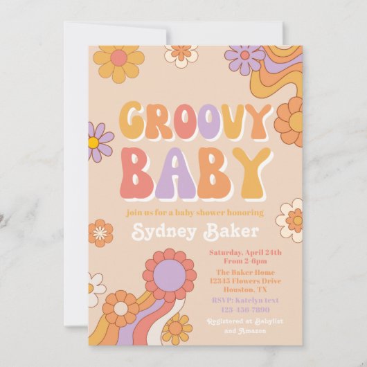Invitation Baby shower super (Devant)
