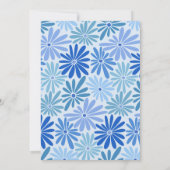 Invitation Baby shower Super bleu et Turquoise rétro (Dos)