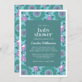 Invitation Baby shower Super coloré Boho Mandala (Devant / Derrière)