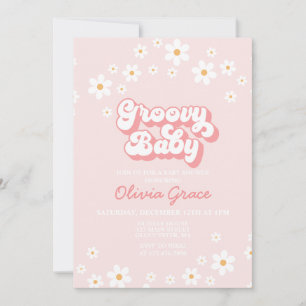 Invitation Baby shower Super Daisy Rose