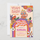 Invitation Baby shower Super de Hippie 70's 60 (Devant)