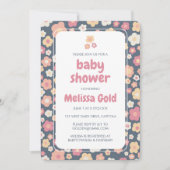 Invitation BABY SHOWER Super de marmite douce Floral CUSTOM (Devant)
