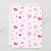 Invitation Baby shower Super Girly Rose Hot (Dos)