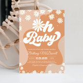 Invitation baby shower Super Hippie Boho des années 70