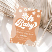Invitation baby shower Super Hippie Boho des années 70