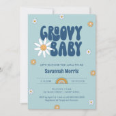 Invitation Baby shower Super HIPPIE DAZE (Devant)