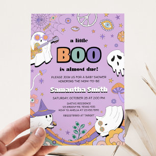 Invitation Baby shower super Little Boo