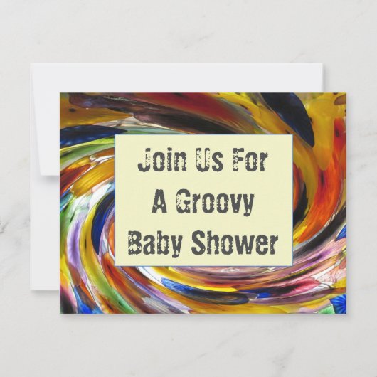Invitation Baby shower super Lumineuse Cravate rétro (Devant)