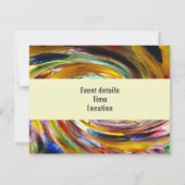 Invitation Baby shower super Lumineuse Cravate rétro (Dos)
