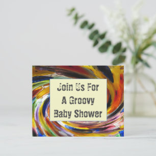 Invitation Baby shower super Lumineuse Cravate rétro