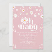 Invitation Baby shower super Oh Baby Daisy (Devant)
