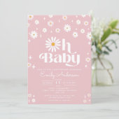 Invitation Baby shower super Oh Baby Daisy (Debout devant)