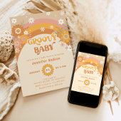 Invitation Baby shower super rétro