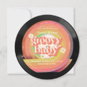 Invitation Baby shower super Retro Vinyl (Devant)