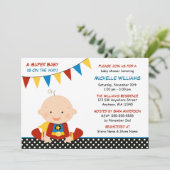 Invitation Baby shower superhero Bunting (Debout devant)