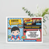 Invitation Baby shower Superhero / Super Hero Boy (Debout devant)